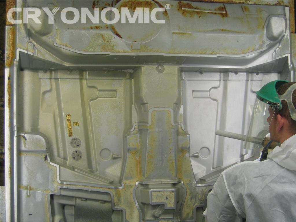 Trockeneis Reinigung von Formen