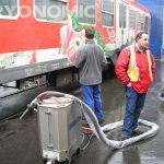 Graffiti Entfernung von Zügen