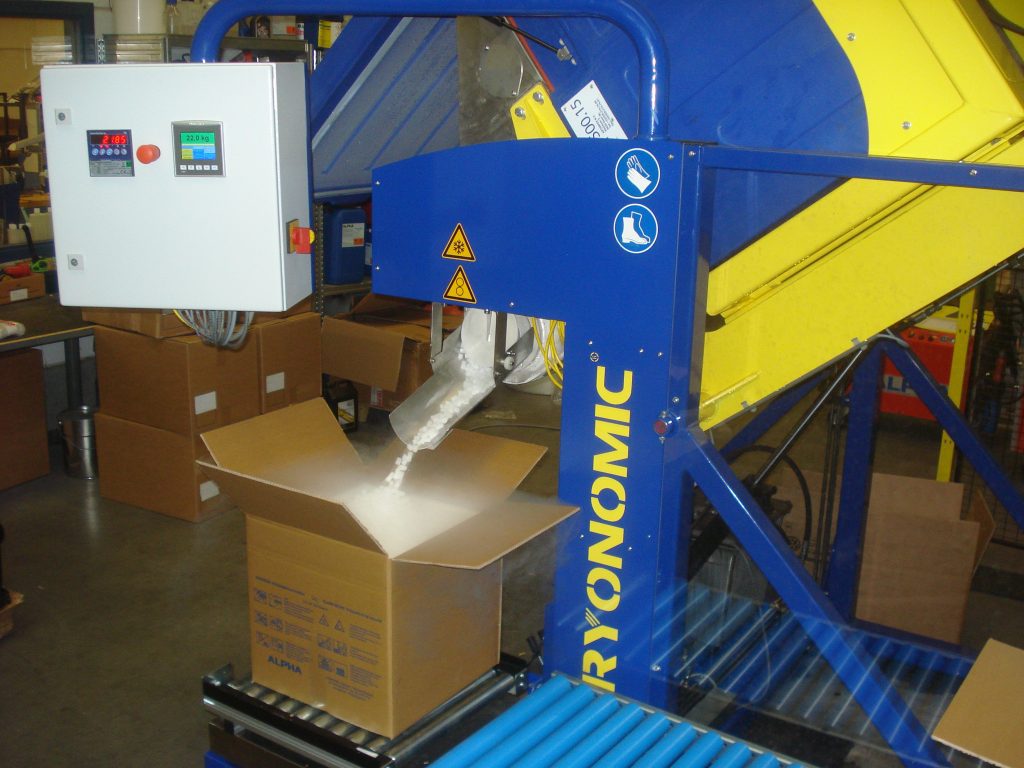 Automatische Befüllung für den Versand von Trockeneis