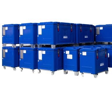 Cryonomic Trockeneis behaelter sind stapelbar