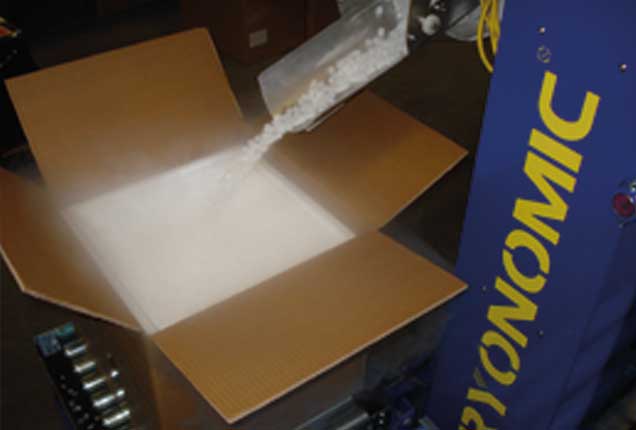 Verpacken von Trockeneis